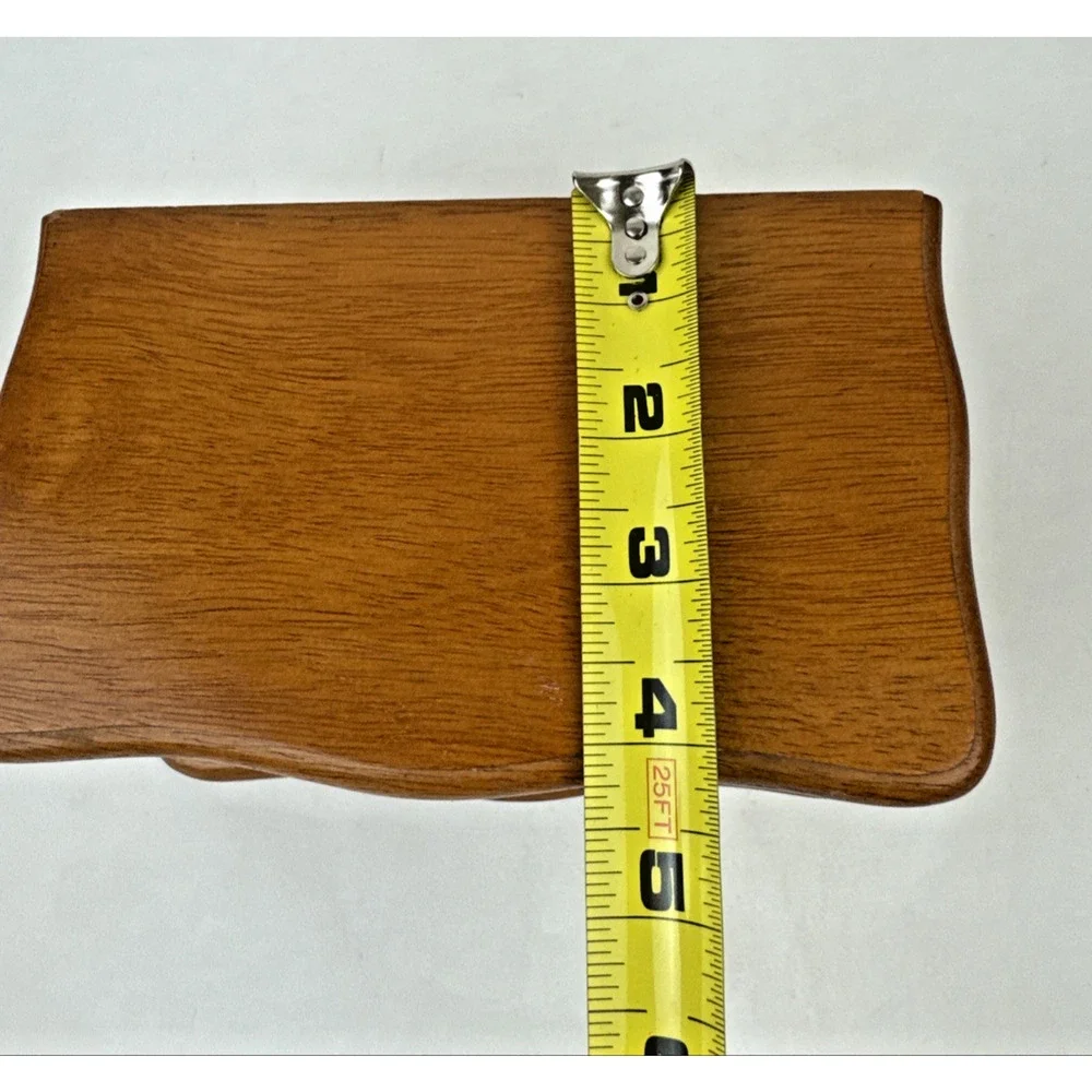 Small Jewelry Box Oak Finish Velvet Lined, Mirror, Lift Top & lift out tray